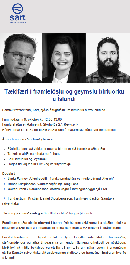 Fræðslufundur Sart 9. október